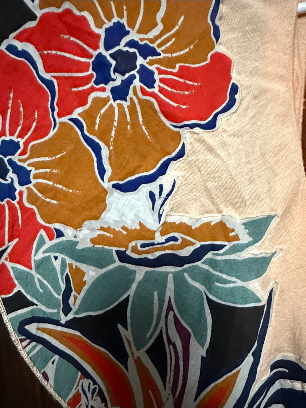 Free People Peach One-Shoulder Floral Ruffle Camisole - Picture 6 of 7